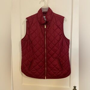 Old Navy Maroon Quilted Vest